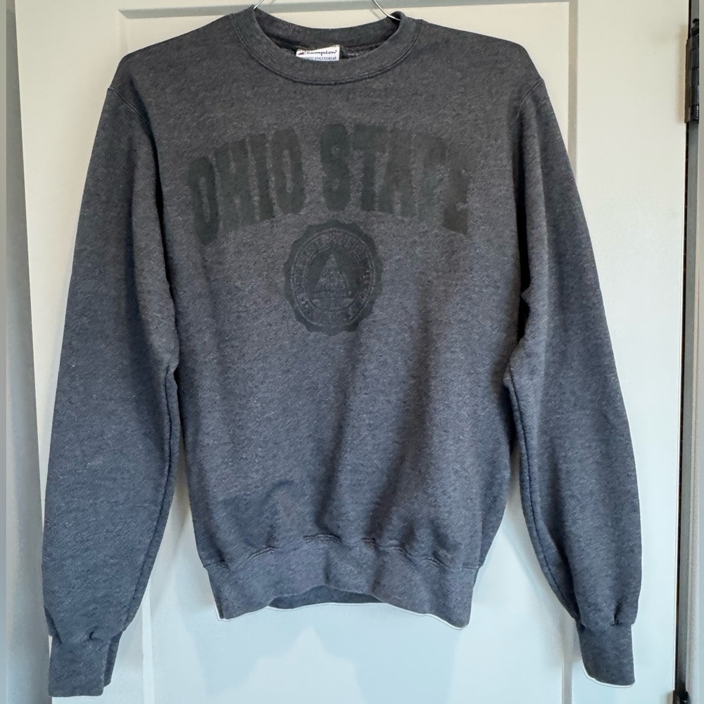 Champion Gray Ohio State Crewneck Sweater